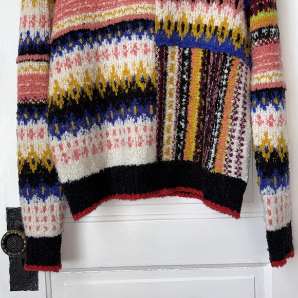 FREE PEOPLE BEST DAY EVER COLORBLOCK CREWNECK
SWEATER - Picture 4 of 8